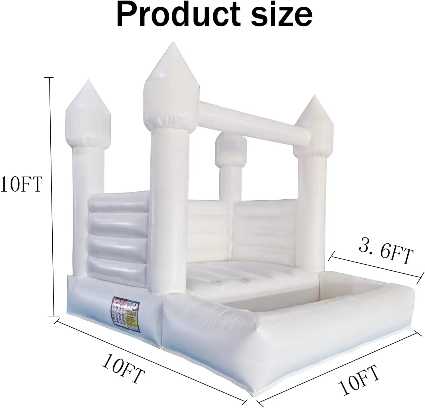 10FT Large PVC Inflatable Bounce House with a Fun-Filled Ball Pit, an Ideal Bounce Castle for Kids, Comes with a Powerful Blower, Perfect for Wedding Party Entertainment