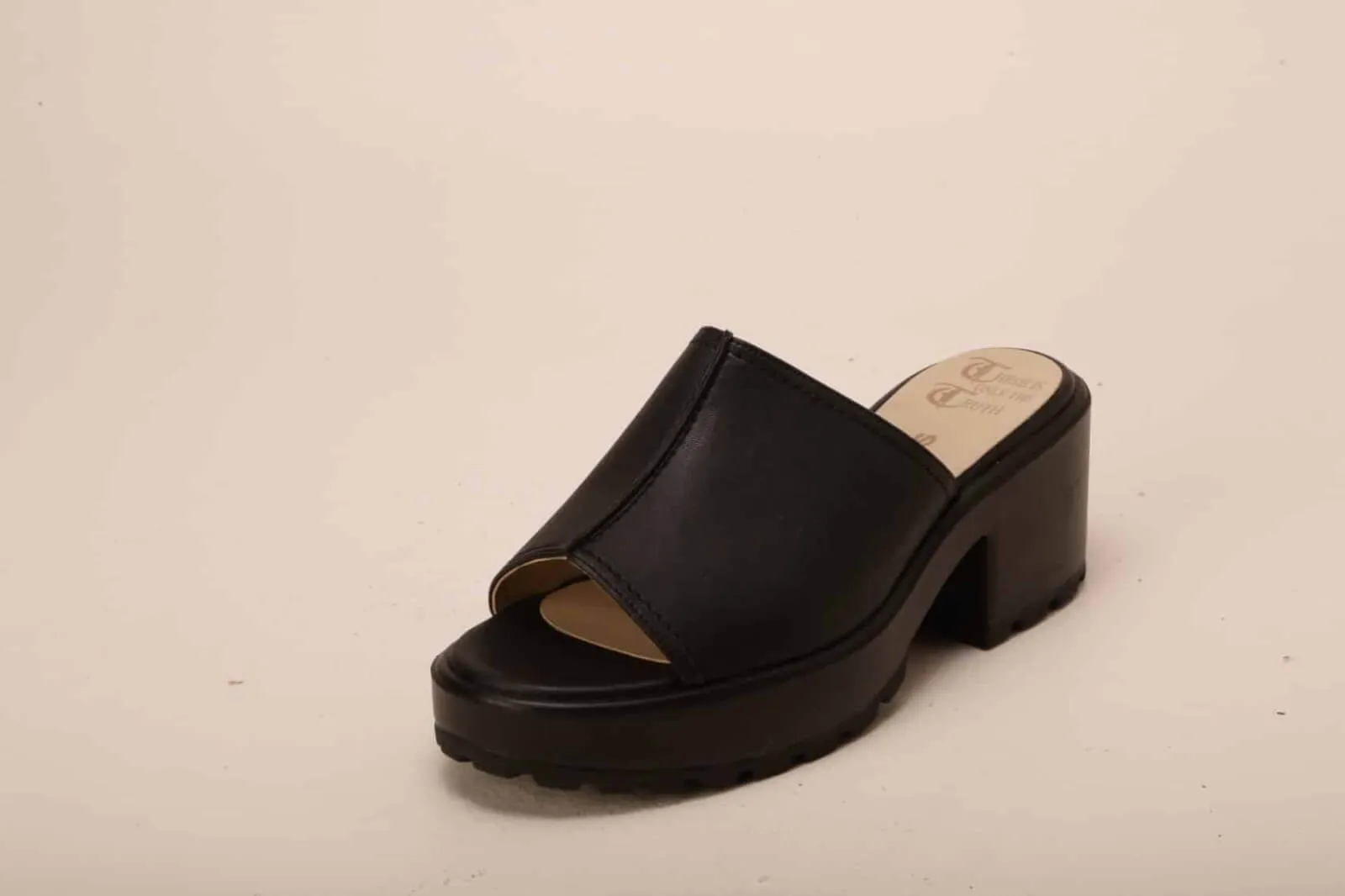 #12 Wedge Mule Black by Olsenhaus
