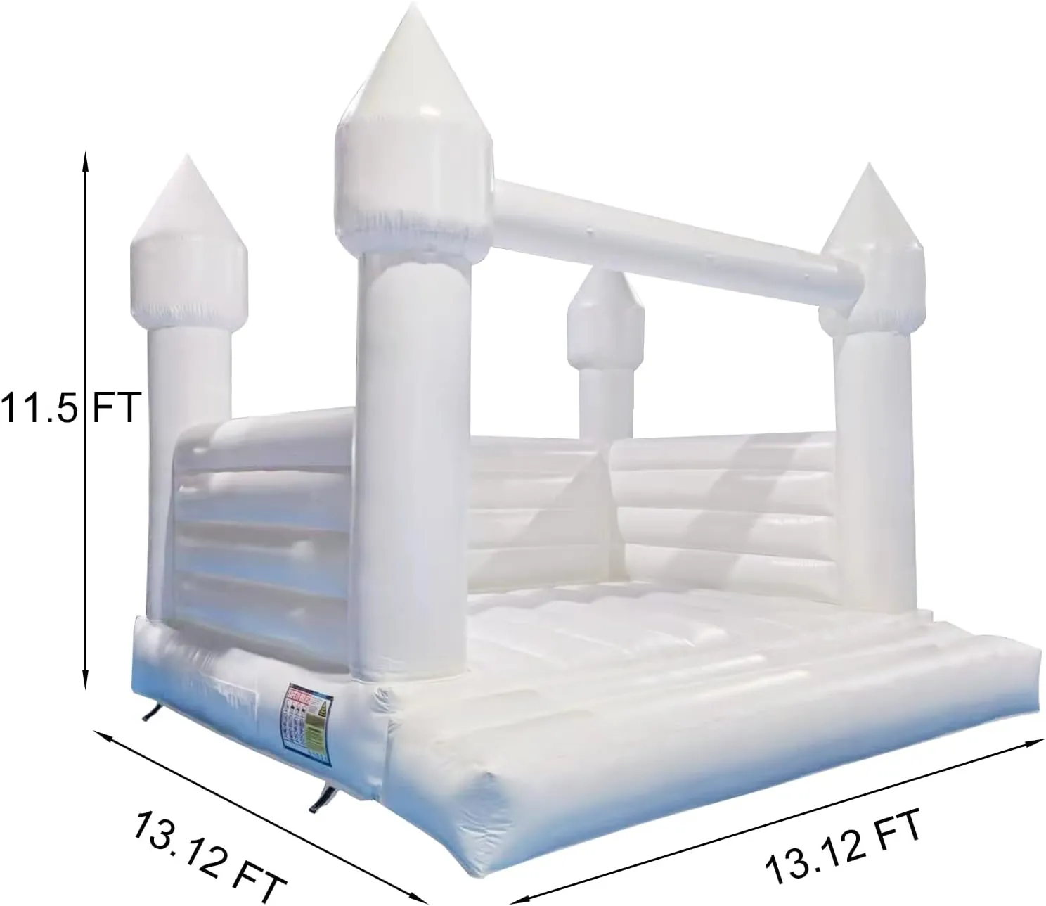 13ft White Inflatable Bounce House for Adults Kids, Large Commercial Grade PVC Bouncy Castle Jumping Bed with Air Blower Party Wedding
