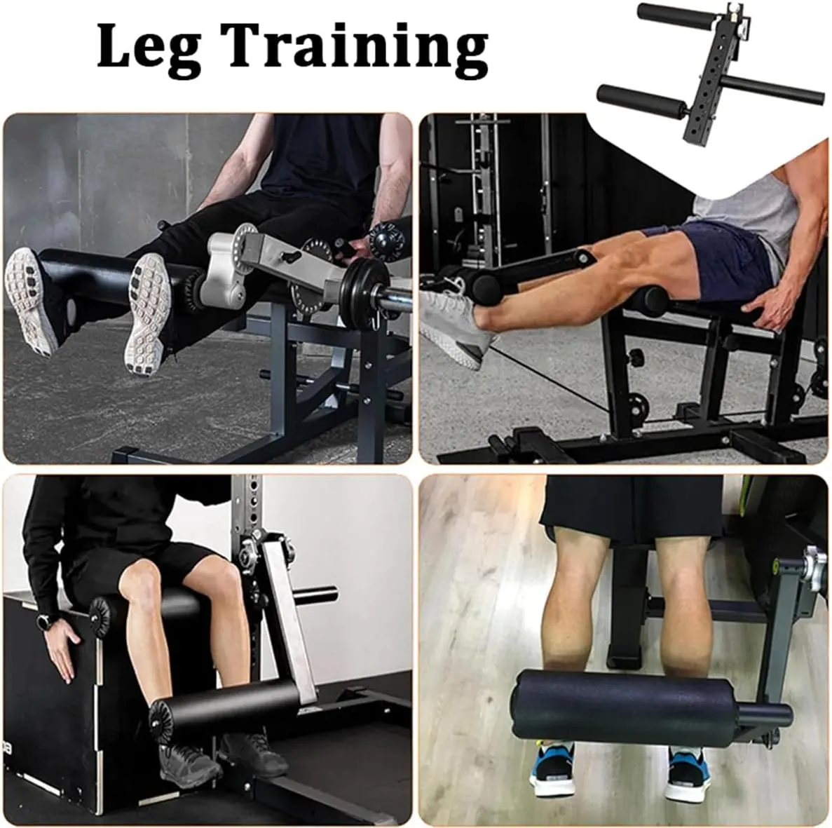 1.6/1.8/2.6cm Leg Extension/Curl Machine - Seated Isolated Leg Trainer for Home Gym, Muscle Group Development