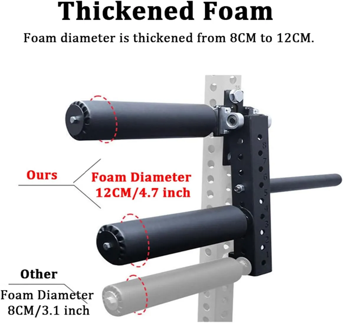 1.6/1.8/2.6cm Leg Extension/Curl Machine - Seated Isolated Leg Trainer for Home Gym, Muscle Group Development