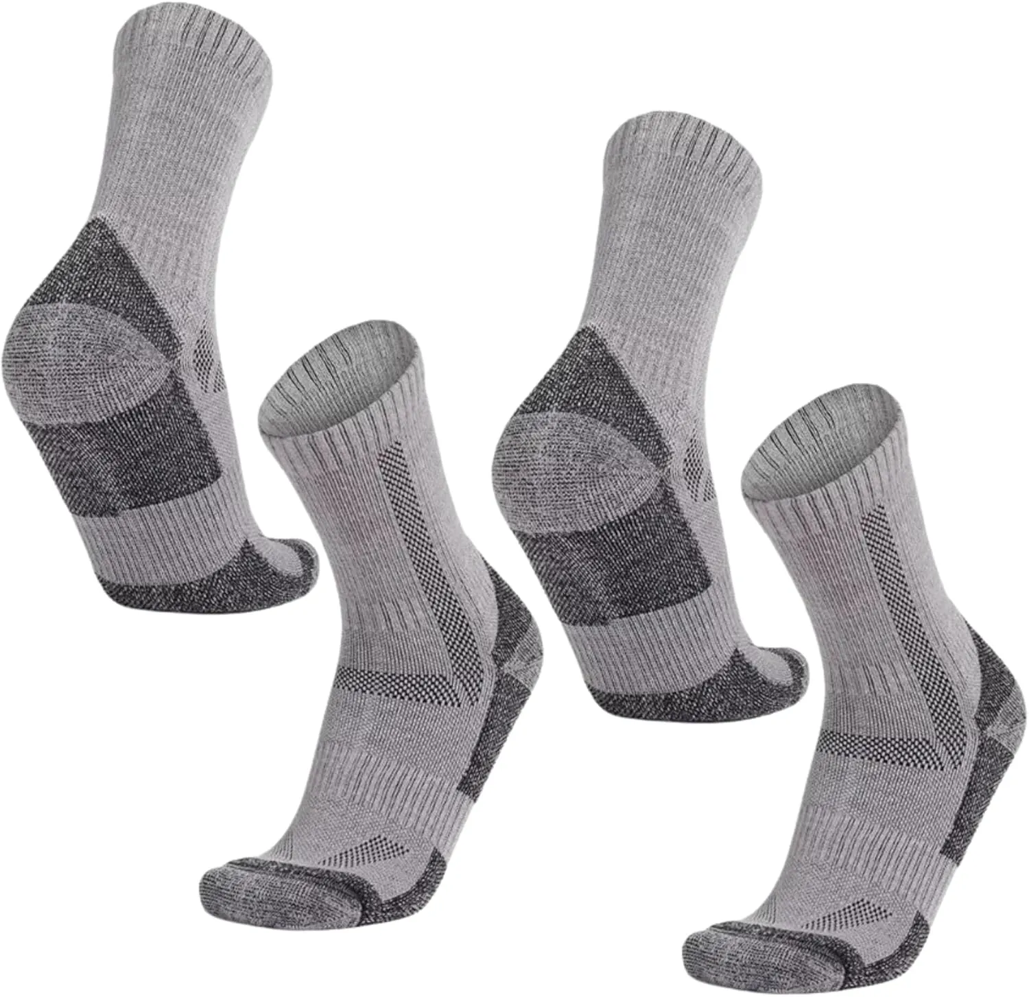 2 Pairs Perfect Blend Anti-Blister Hiking Socks.