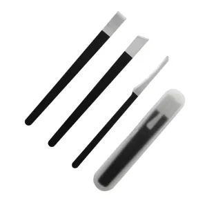 4Pcs Pedicure Accessories Durable Nail Trimmers Nippers for Foot Care Black Tools with Portable Storage Bag for Grooming at Home Travel