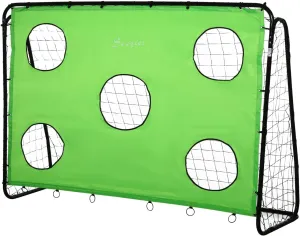 8 x 3ft Soccer Goal Target Goal 2 in 1 Design Indoor Outdoor Backyard with All Weather Polyester Net Best Gift