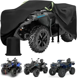 ATV Cover,Waterproof Outdoor Heavy Duty 4 Wheeler Covers,Tearproof Anti-UV 420D Polyester, Weatherproof Four Wheelers Quad Storage Cover,Fits for Polaris Honda Yamaha Kawasaki,86.5x50.5x49.5-Aibiley