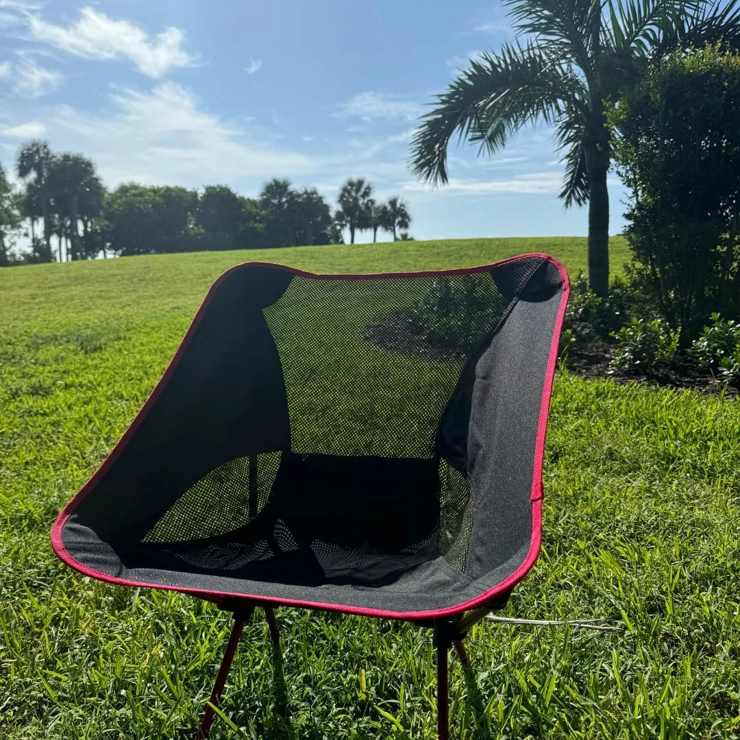 Backpacking Chair - Lightweight & Collapsible Chair for Camping, Hiking & Travel - Small Folding Chair with Anti-Slip Feet - Compact & Durable Chairs for Outside, Easy Setup Anywhere