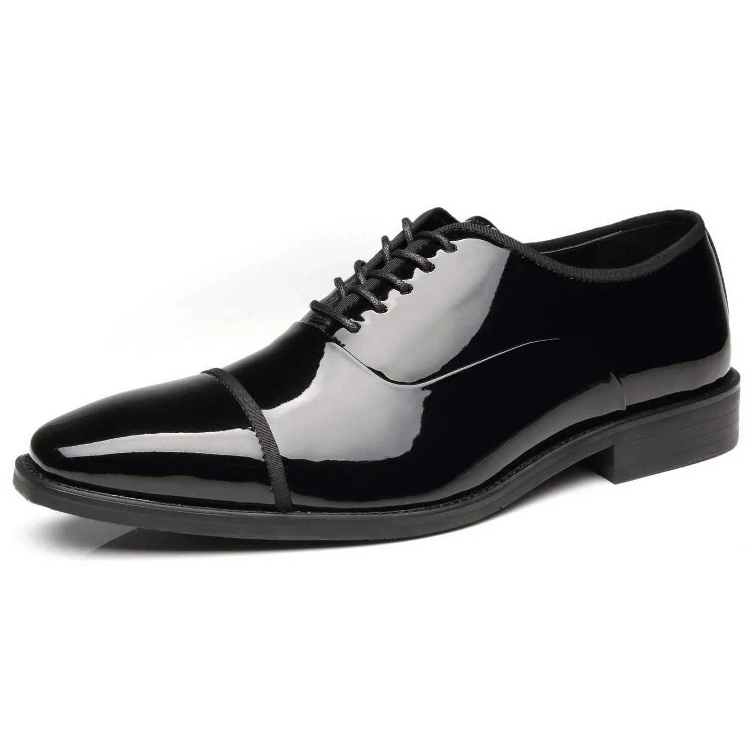 Best-sellers Shoes Business for Men Leather Shoes Patent Oxford Lace Superior-grade Faranzi Toe Wedding Cap Shoes up Tuxedo Formal