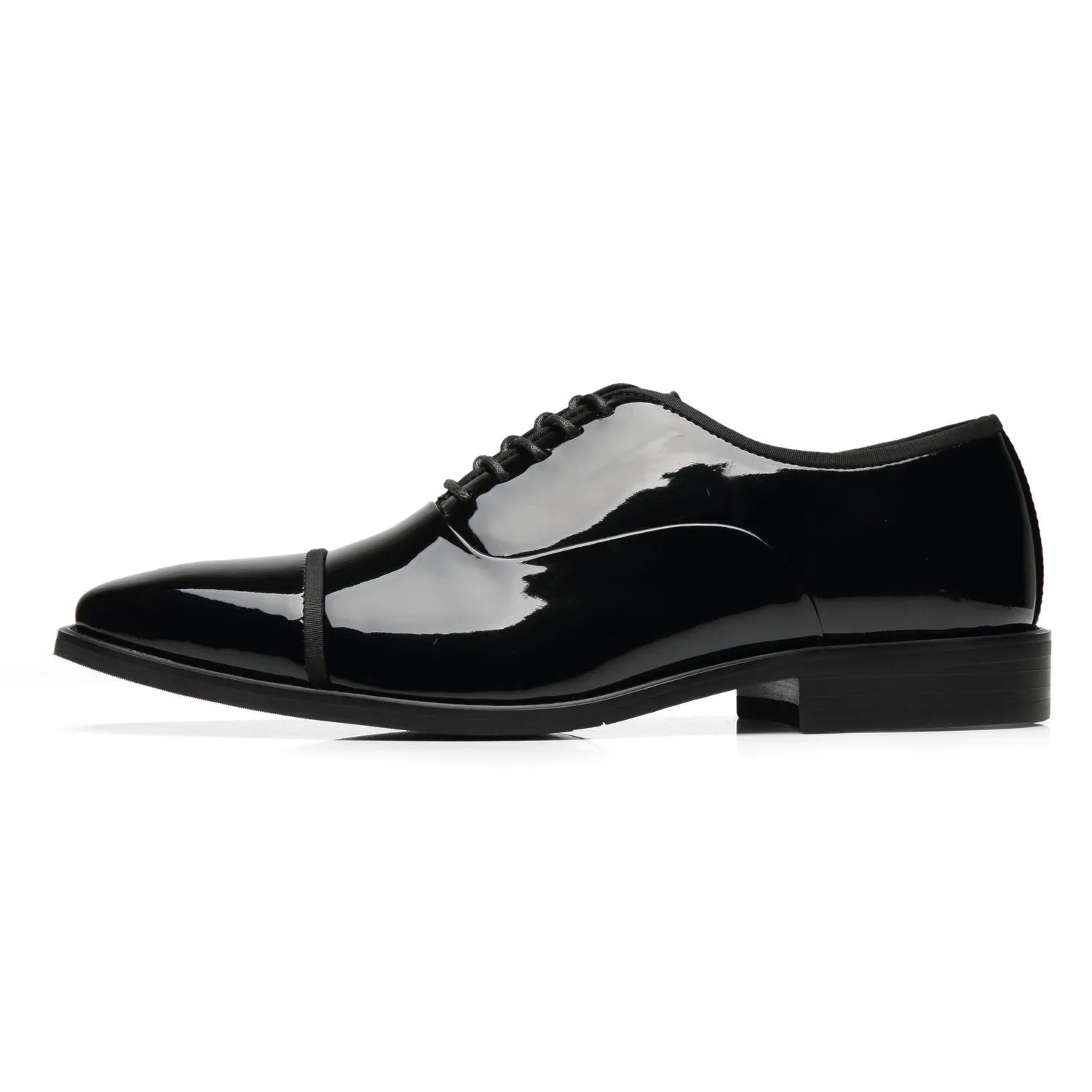 Best-sellers Shoes Business for Men Leather Shoes Patent Oxford Lace Superior-grade Faranzi Toe Wedding Cap Shoes up Tuxedo Formal