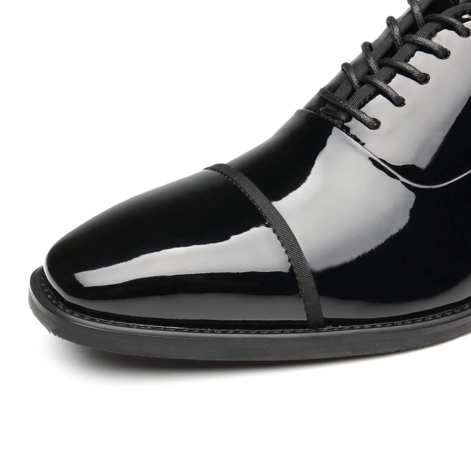 Best-sellers Shoes Business for Men Leather Shoes Patent Oxford Lace Superior-grade Faranzi Toe Wedding Cap Shoes up Tuxedo Formal
