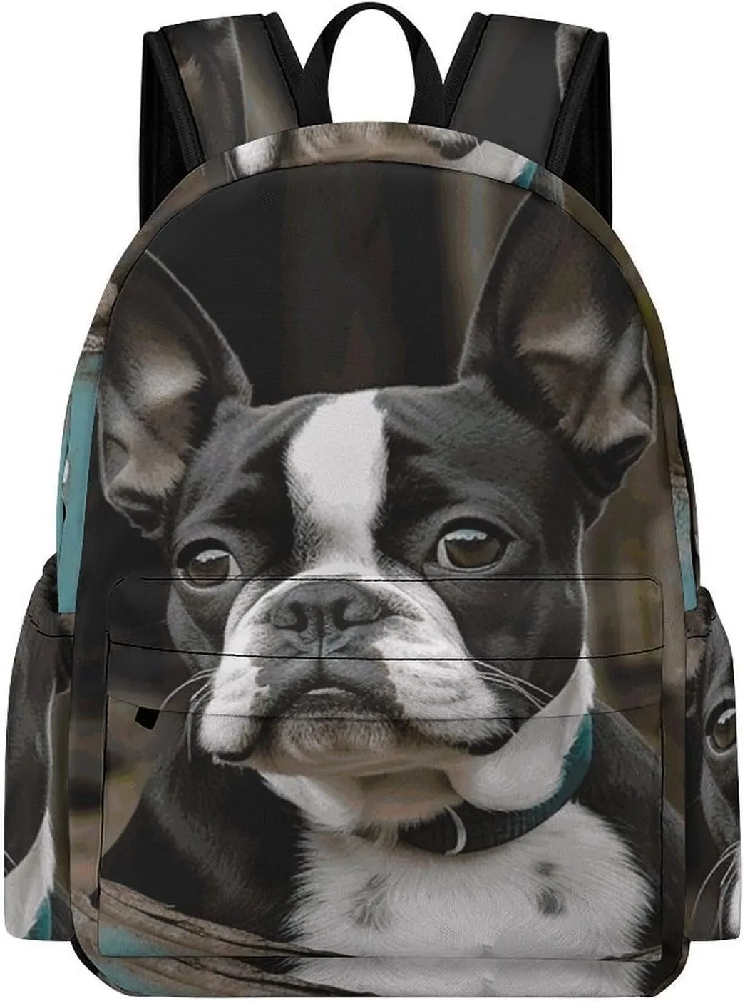 Boston Terrier Backpack Large Capacity, Durable Lightweight Bookbag Casual Laptop Backpack for Work, Travel
