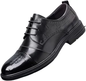 Business Suits Dress Shoes Men's Spring New Leather Casual Oxfords Groom's Wedding Formal Shoes(7.5)