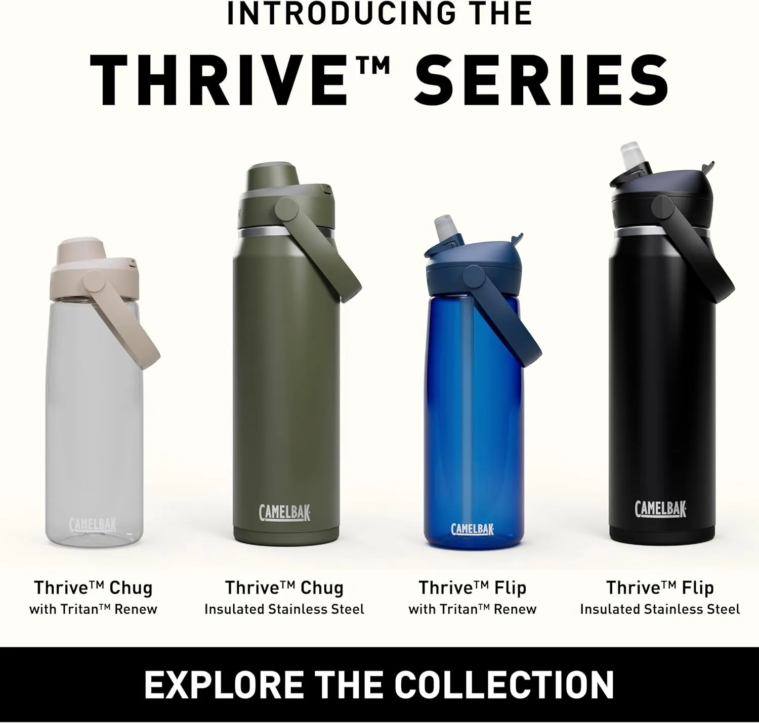 CamelBak Thrive Chug 32oz Water Bottle with Tritan Renew - Leak Proof Lid, Oxford