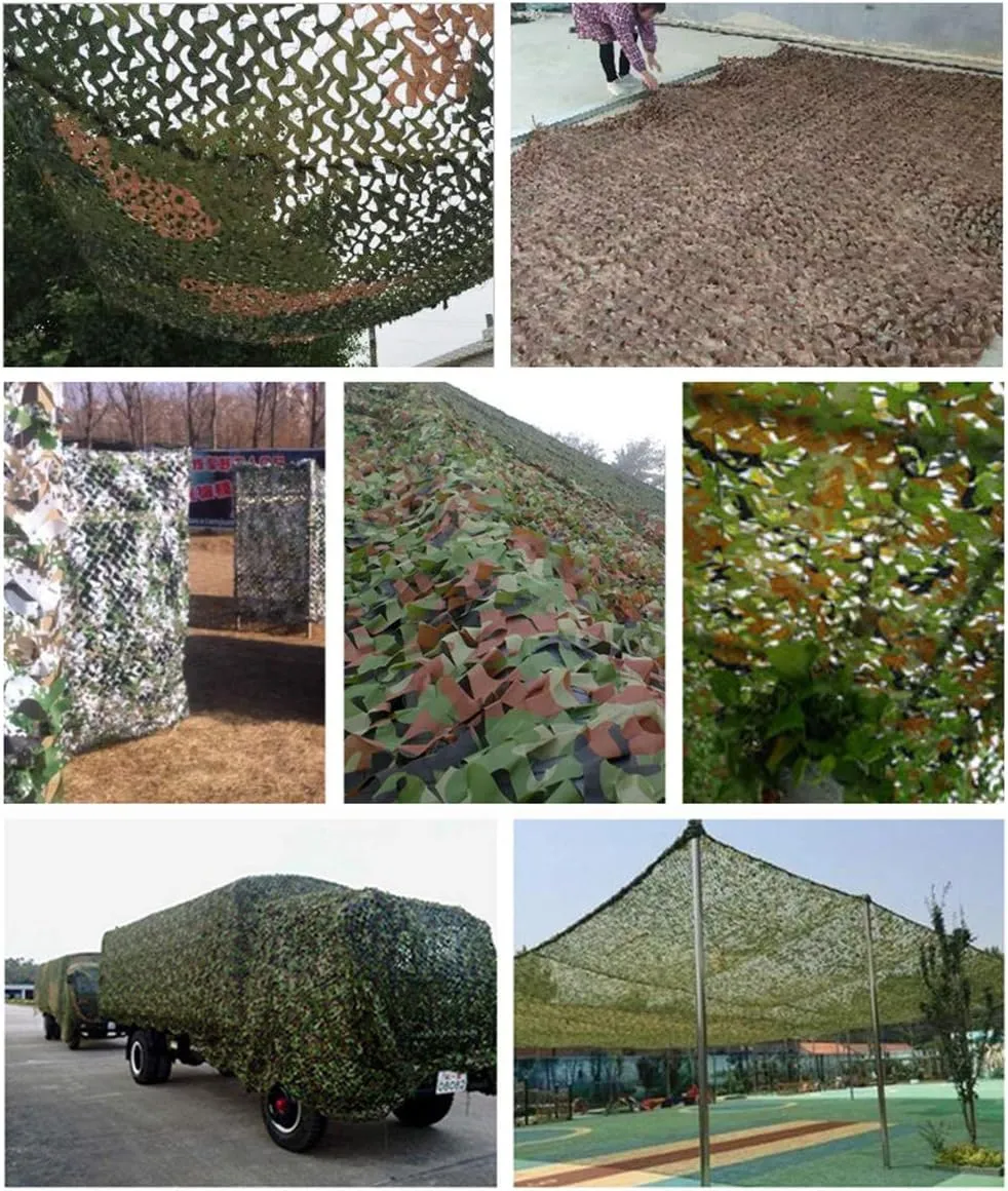 Camo Netting Woodland Oxford Fabric Sunscreen Nets Camping Military Hunting Shooting Camouflage Net Theme Party Decorations Car Sunshading Cover
