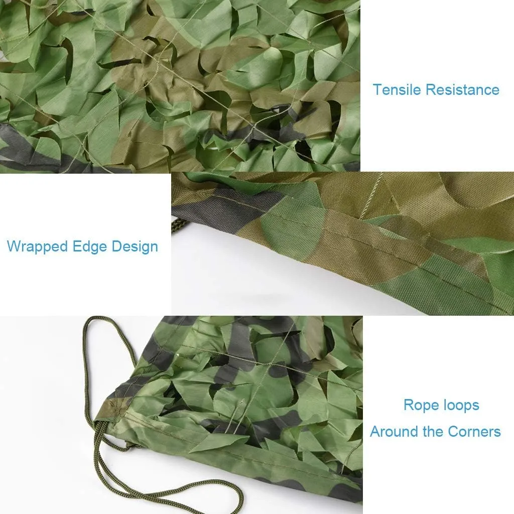 Camo Netting Woodland Oxford Fabric Sunscreen Nets Camping Military Hunting Shooting Camouflage Net Theme Party Decorations Car Sunshading Cover