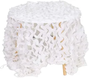Camouflage Netting, UV Resistant Shade Camo Netting Blinds Outdoor Jungle Camping Military Hunting Shooting Army Mesh Nets Lightweight Durable Sunscreen Nets - White