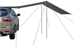 Car Camping Sun Shelter, SUV Car Waterproof Tent Canopy, Oxford Cloth Car Side Camping Shelter Shade for Beach Camping Picnic Hiking Outdoor Whole Family (Size : L)