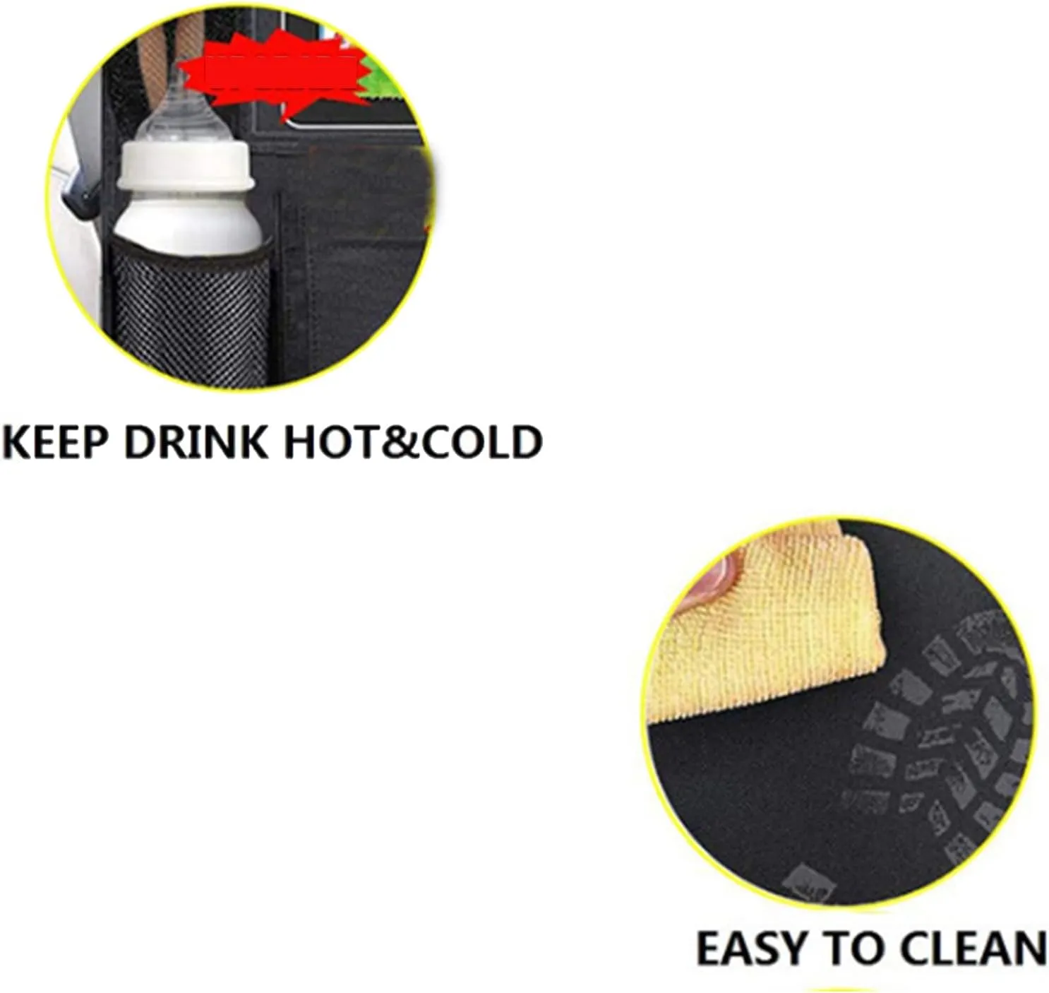 Car Seat Organiser for Volkswagen VW Atlas (7-Seater) 2018 2019 2020 2021 2022 2023 2024 2025, 1Pcs Multifunctional Tidy 10 Pockets Storage Bag Travel Hanging Universal Accessories,A