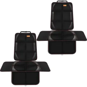 Car Seat Protector, 2 Pack of Seat Protectors, Thickest Padded 600D Fabric Padding, Waterproof, Durable, Anti Slip Backing, Child Seat Protection, Suitable for Babies, Toddlers, Children（Black 2）