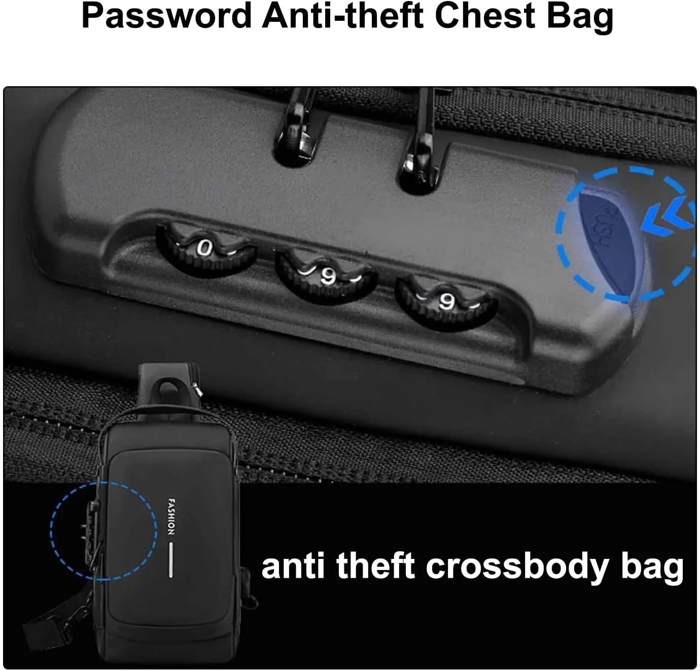 Carbon Fiber Streamline Anti-theft Sling Bag, Waterproof Durable Crossbody Bag with USB Charging Port (Grey Gold)