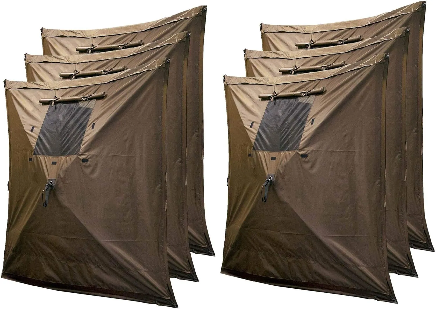 Clam Quick Set Wind Panels, Wind and Sun Protection for Tents, Essential Camping Accessories for Quick Set Traveler and Escape Gazebos, Brown