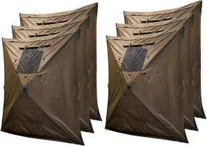 Clam Quick Set Wind Panels, Wind and Sun Protection for Tents, Essential Camping Accessories for Quick Set Traveler and Escape Gazebos, Brown