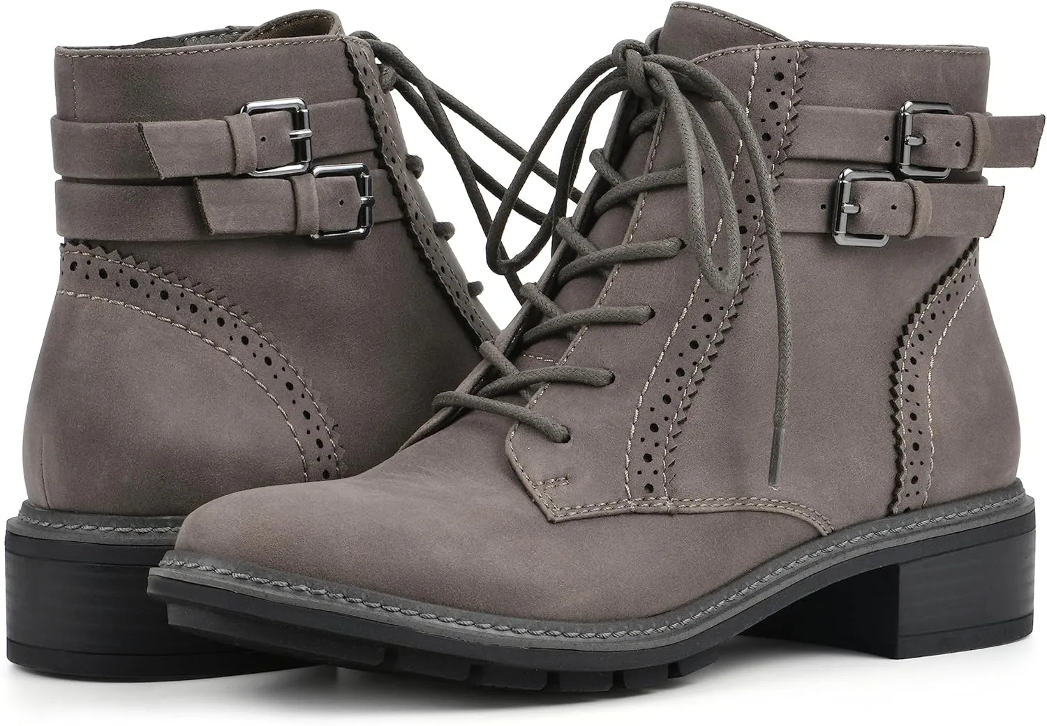 CLIFFS BY WHITE MOUNTAIN Women's Shoes Elibeth Stacked Heel Lace-Up Ankle Bootie