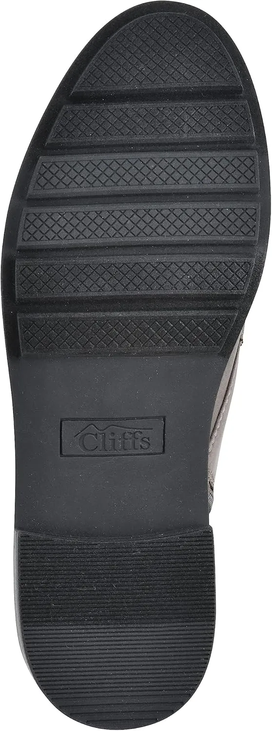 CLIFFS BY WHITE MOUNTAIN Women's Shoes Elibeth Stacked Heel Lace-Up Ankle Bootie
