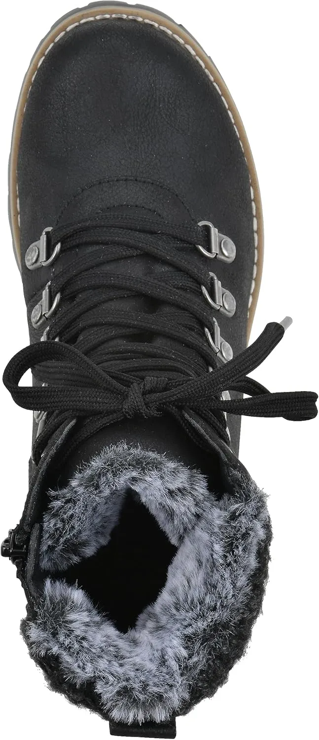 CLIFFS BY WHITE MOUNTAIN Women's Shoes Prized Lugged Lace-Up Ankle Bootie