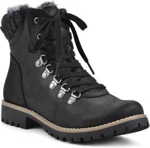 CLIFFS BY WHITE MOUNTAIN Women's Shoes Prized Lugged Lace-Up Ankle Bootie
