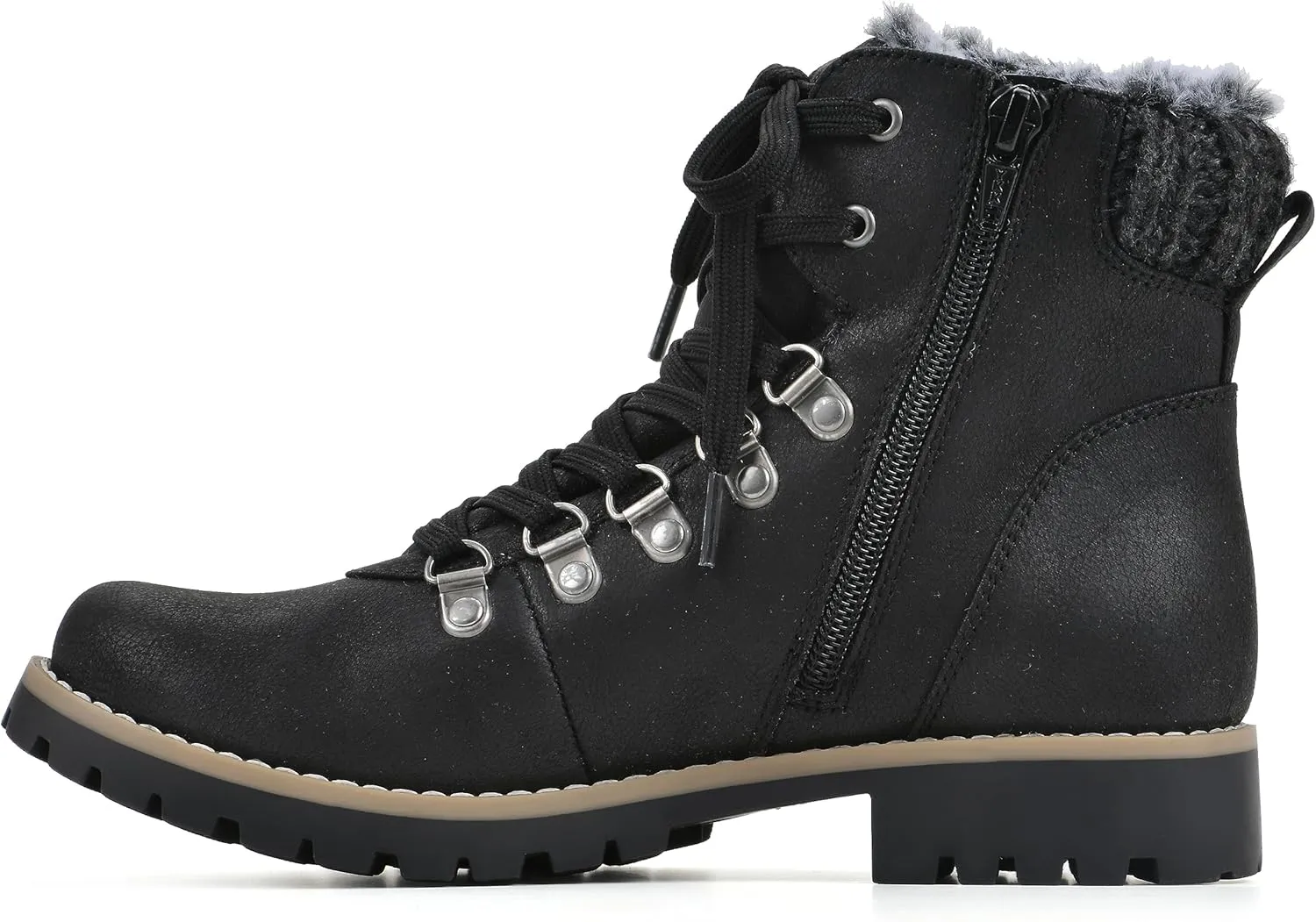 CLIFFS BY WHITE MOUNTAIN Women's Shoes Prized Lugged Lace-Up Ankle Bootie