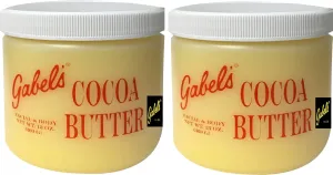 Cocoa Butter 13oz (Yellow) Authentic Manufacturer Direct has protection seal logo in black label on the jar Pack of 2