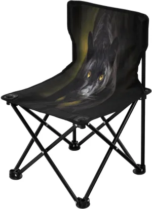 Cool Panther Black Leopard Camping Chair Lightweight Portable Folding Chair Beach Chair with Carry Bag for Outdoor Adventures Patio and Picnics