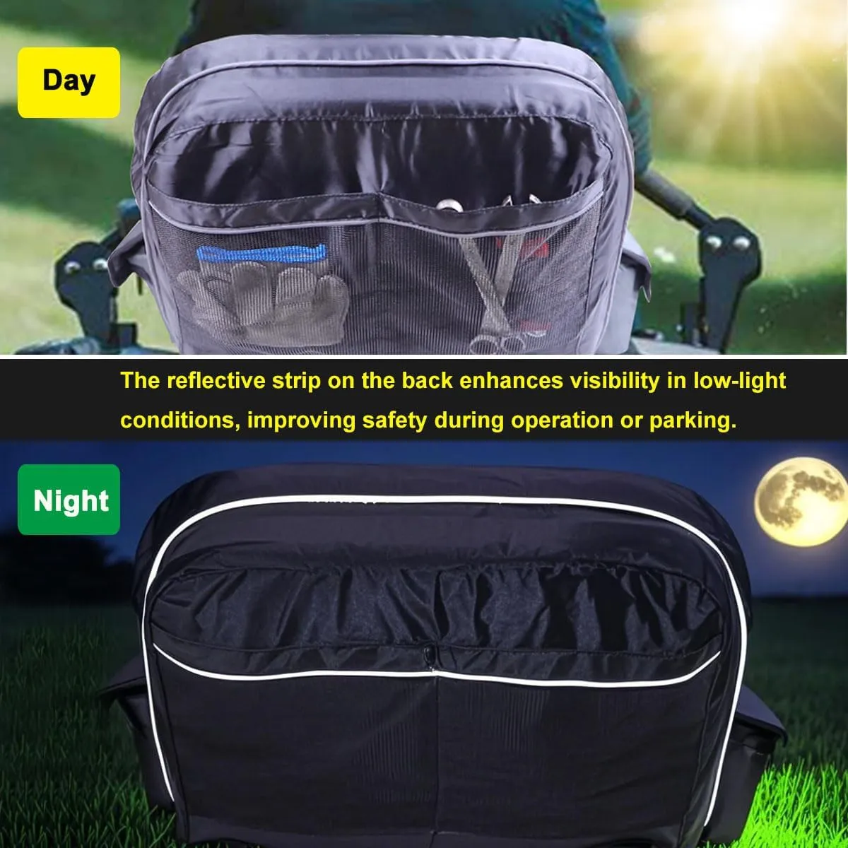 Deluxe Tractor Seat Cover for Cub Cadet,Riding Lawn Mower Seat Cover Compatible with Husqvarna,for John Deere,with Drink Pouch (Medium)
