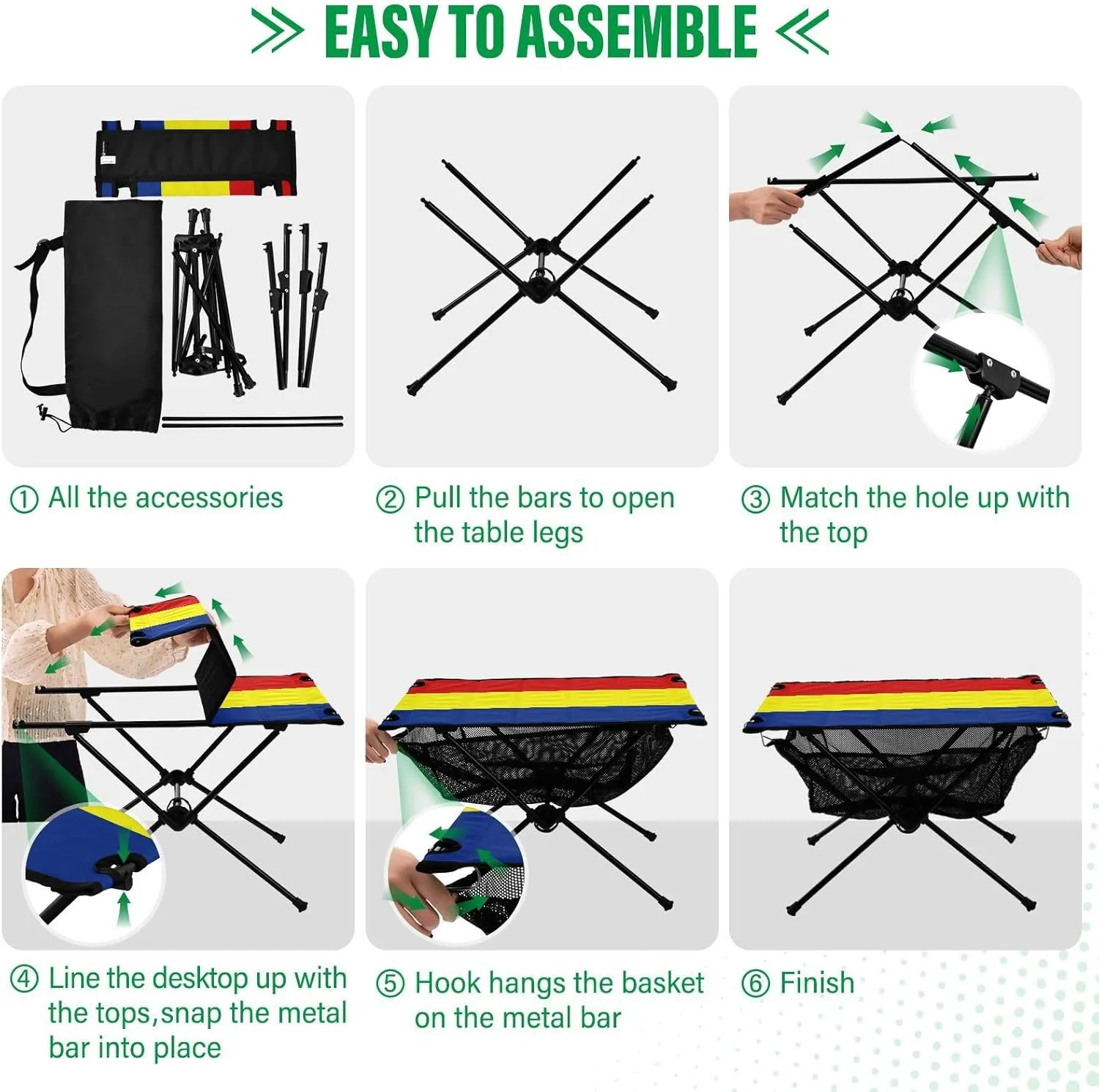 DOMIKING Austronesian Flag Portable Camping Table Folding Picnic Tables with Carrying Storage Bag Camp Table for Outdoor Hike Travel 23.6 * 15.6 * 15 in