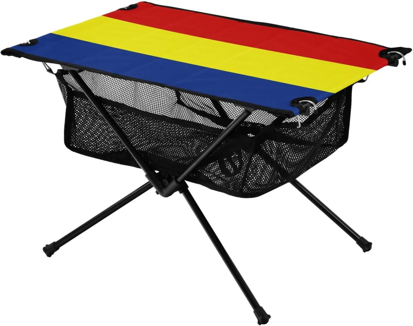 DOMIKING Austronesian Flag Portable Camping Table Folding Picnic Tables with Carrying Storage Bag Camp Table for Outdoor Hike Travel 23.6 * 15.6 * 15 in