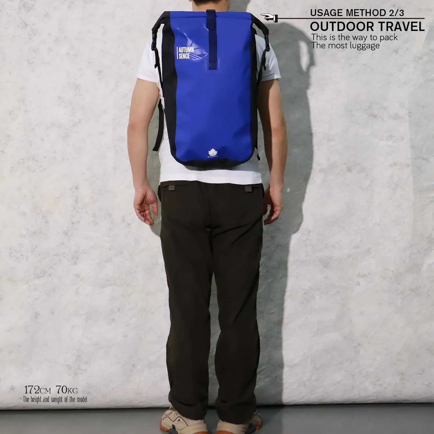Dry Bags Waterproof Backpack, Waterproof backpack for boating,Floating,hiking, camping and other outdoor activities 25L.(Blue)