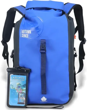 Dry Bags Waterproof Backpack, Waterproof backpack for boating,Floating,hiking, camping and other outdoor activities 25L.(Blue)