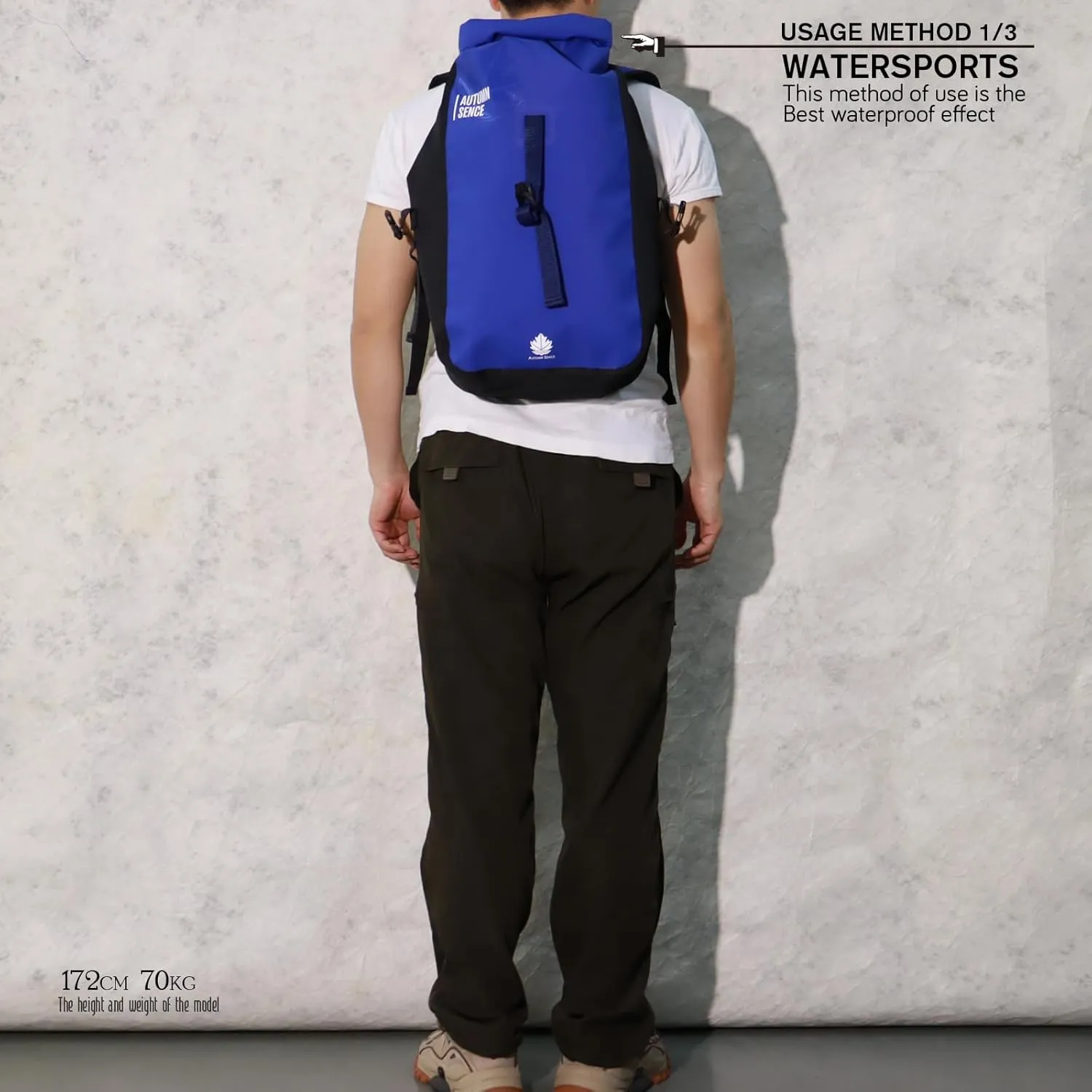 Dry Bags Waterproof Backpack, Waterproof backpack for boating,Floating,hiking, camping and other outdoor activities 25L.(Blue)