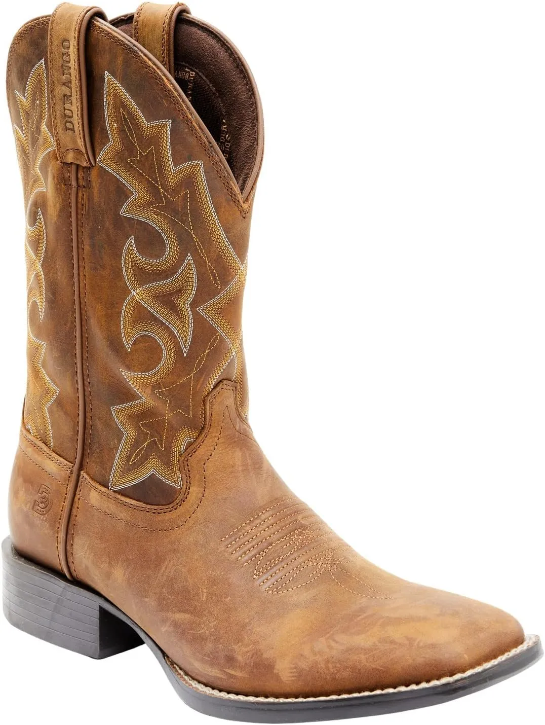 Durango Men's Boot Barn Westward Western Performance Broad Square Toe Brown 9.5 D(M) US