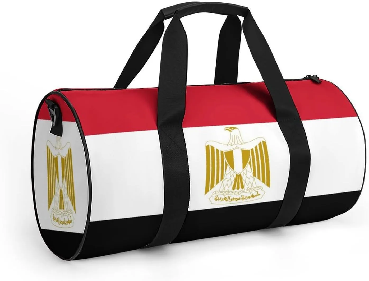 Egypt Flag Waterproof Gym Bag with Shoe Compartment Sports Duffel for Travel Beach