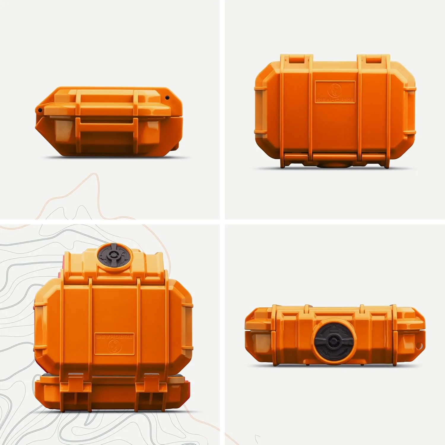 Evergreen 52 Waterproof Dry Box Protective Case - Travel Safe/Mil Spec/USA Made - for Cameras, Camping, Fishing, Hiking, Traveling, Water Sports, Knives, Survival (Orange)