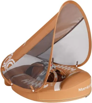 Float - Non-Inflatable Baby Swim Ring with Sun Canopy, Florida-Inspired Design for Infants 3-24 Months, Safe & Comfortable Pool Float for Toddlers, Durable Foam Swim Trainer