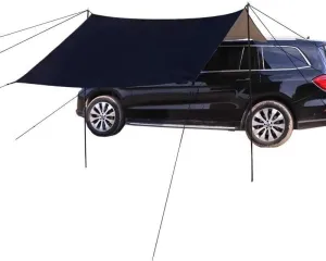 for Buick Century/Concept/Electra E4/Electra E5/Enclave/Encore Camping Tarpaulin Car Awning Waterproof Hammock Rainproof Sunshade Rainproof Awning Outdoor,A Black-S