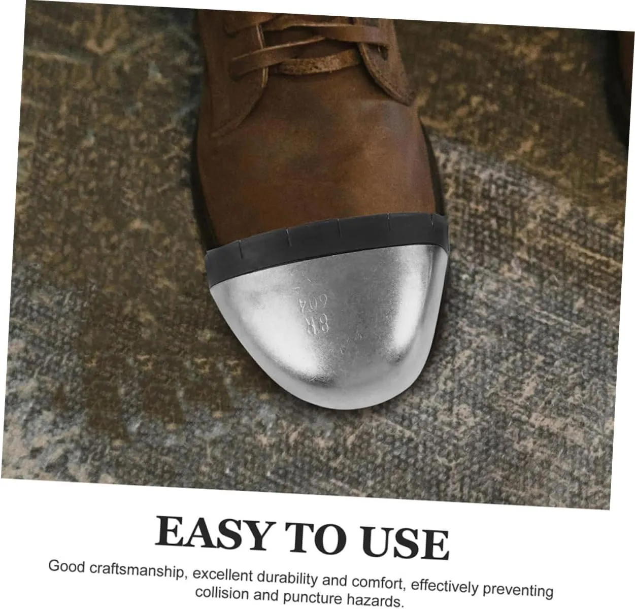 Gatuida 2 Pairs Toe Caps Inserts for Work Shoes Iron Toe Guard for Women's Safety