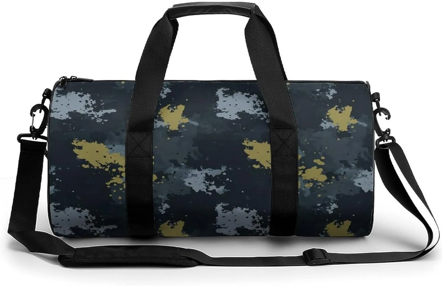 Gym Bag 17in for Men Women, Waterproof Foldable Sports Organizer, Durable Workout Travel Duffle Bag, Energetic Spray Effect-362