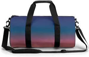 Gym Bag 17in for Men Women, Waterproof Foldable Sports Organizer, Durable Workout Travel Duffle Bag, Warm Glow Shift-1564