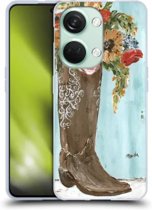Head Case Designs Officially Licensed Haley Bush Boot Floral Painting Soft Gel Case Compatible with OnePlus Nord 3 5G
