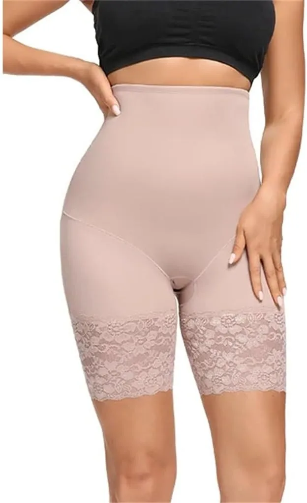 JSEIAJB Women's Hip Lift Shapewear Pants Lace Seamless Tummy Tuck Shapewear Underwear Sexy Waist Trainer(Black-JoJo's Bizarre Adventure1,Medium)