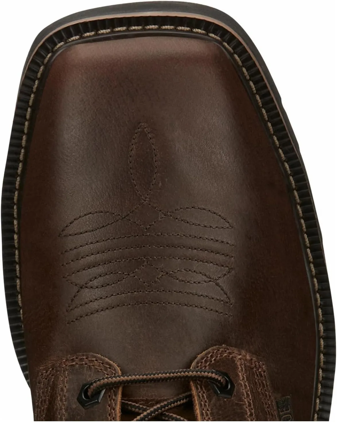 Justin Men's Pulley 8" Steel Toe Work Boot, Aged Bark - 10.5 EE