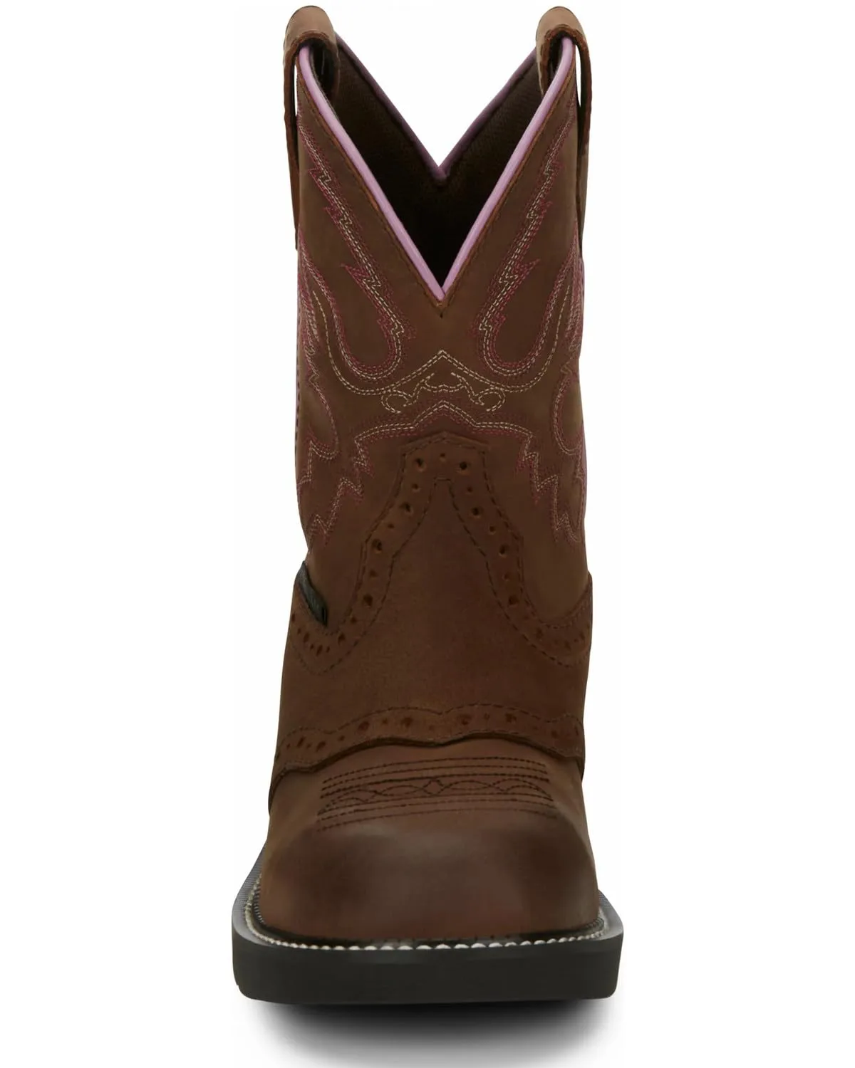 Justin Women's Wanette Western Work Boot Steel Toe Distressed Brown 8.5 M
